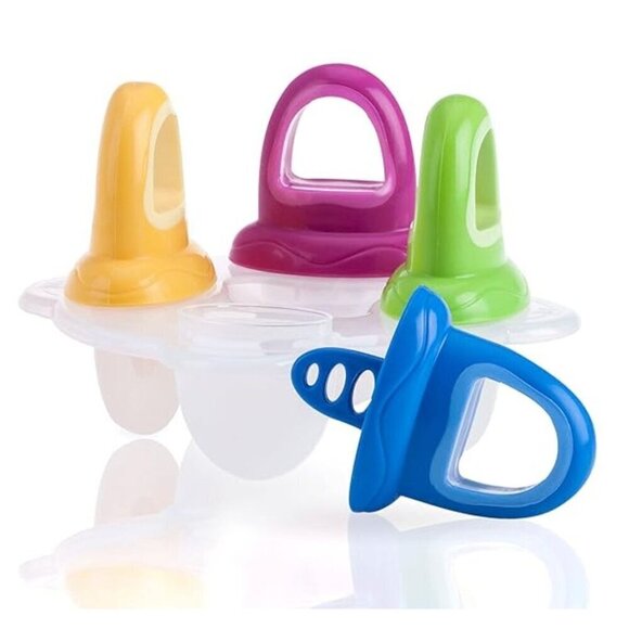 Nuby Garden Fresh Fruitsicle Frozen Pop Tray With 4 Multicolored Handles - Picture 4 of 7